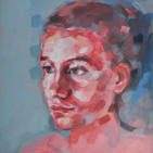 Auf der Strasse 5 (120 x 120, Acryl, Kohle auf Leinwand)
