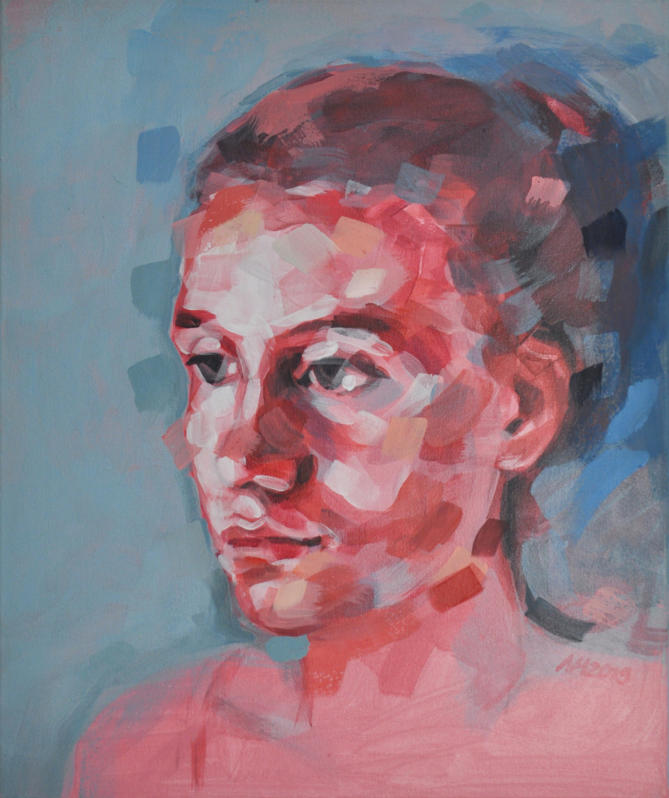 Murmelspieler 3 (120 x 120, Acryl, Kohle auf Leinwand)